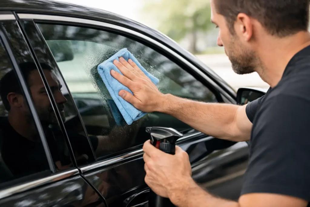 How to Clean Tinted Car Windows Right