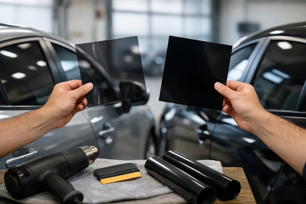 Carbon Tint vs Dyed Film: What Wins?