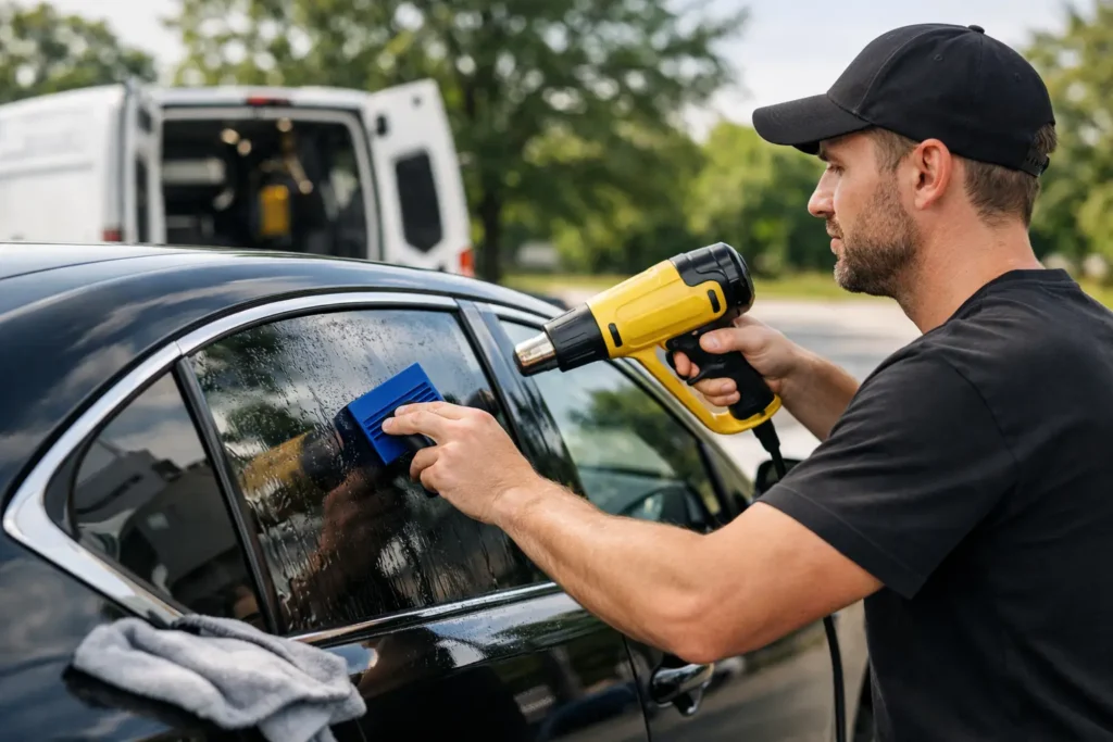 Mobile Tint Installation Example Explained