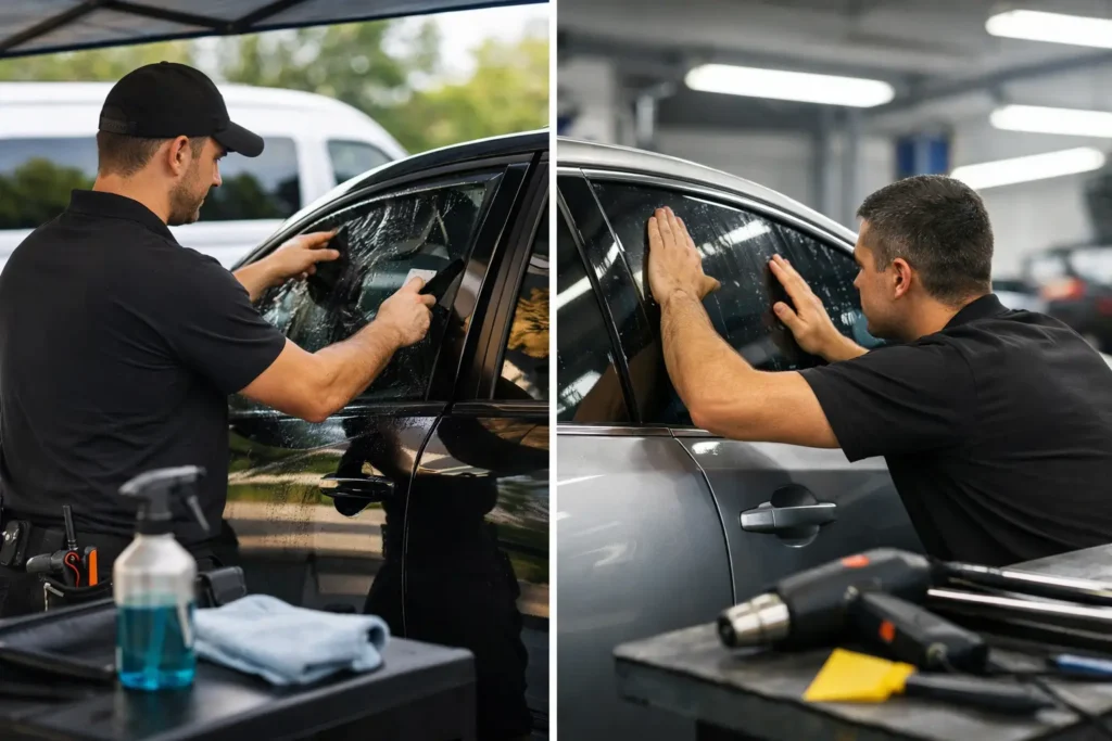 Mobile Tinting vs Shop Tinting